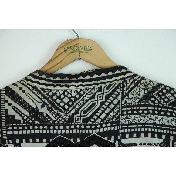 Chicos 3 L Silk FLAW Embroidered Fish Jacket Boho Artsy Embellished Maximalist - Picture 14 of 14